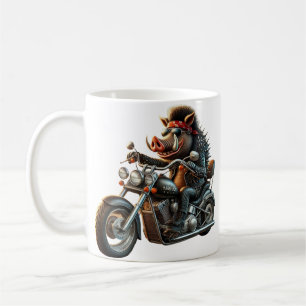Road Hog Biker Mug Rebel Motorcycle Hog Design