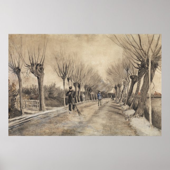 Road in Etten (1881) by Vincent Van Gogh.  Poster (Front)