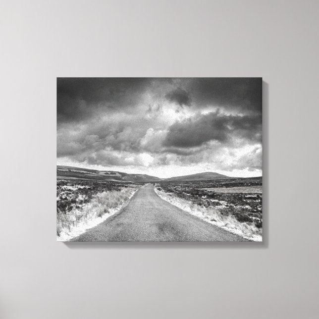 Road in Rainstorm Canvas Print (Front)