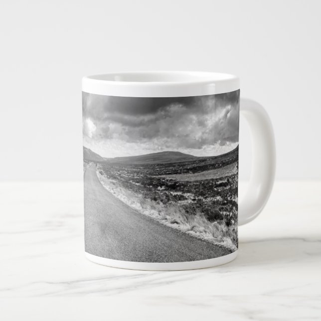 Road in Rainstorm Large Coffee Mug (Front Right)