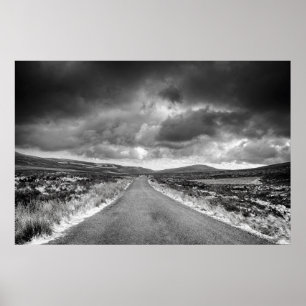 Road in Rainstorm Poster