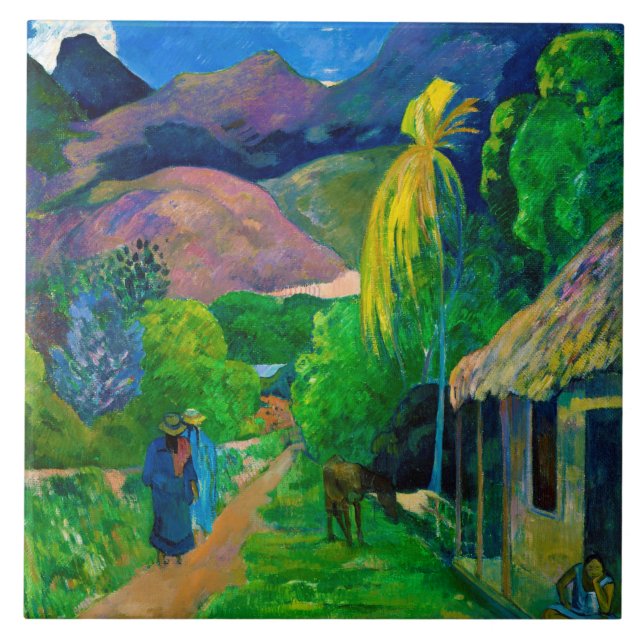 Road in Tahiti, Gauguin Tile (Front)