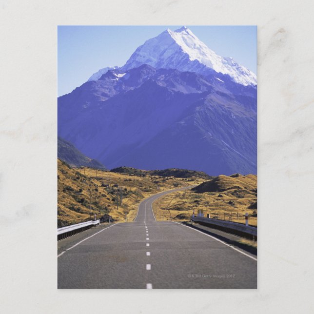 Road into Mount Cook National Park, New Zealand Postcard (Front)