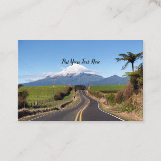 Road into the distance, Mt Taranaki, Straight Road Business Card