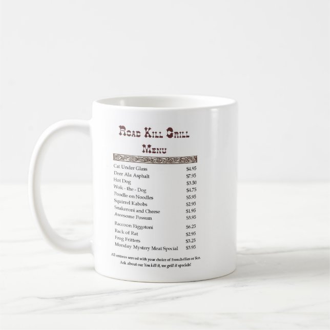 Road Kill Grill Coffee Mug (Left)