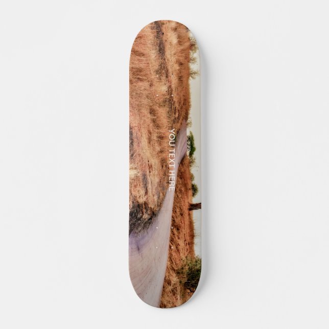 Road Landscape Insane Recreational Custom Text  Skateboard (Front)