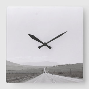 Road Landscape Kodak Film Image Clock