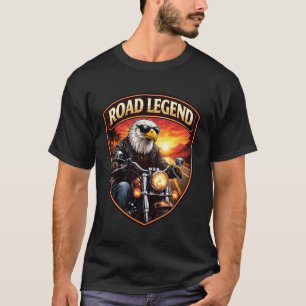 Road Legend Classic Motorbike American Patriotic E T-Shirt