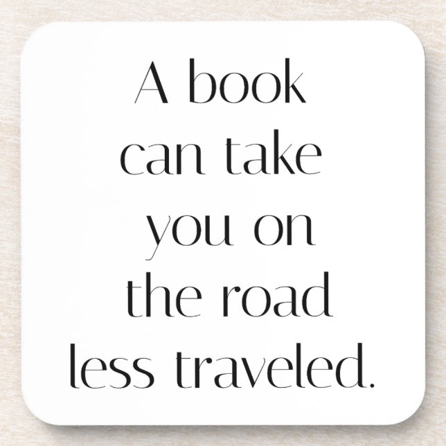 Road Less Traveled Hard Plastic Coaster (Front)