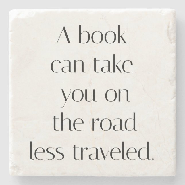 Road Less Travelled Marble Stone Coaster (Front)