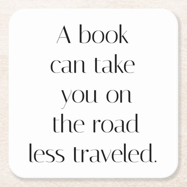Road Less Travelled Paper Coaster (Front)