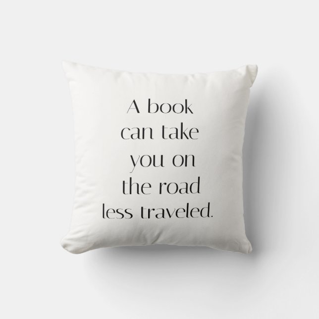 Road Less Travelled Throw Pillow (Front)
