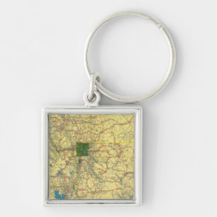 Road map Idaho, Mont, Wyo map Key Ring