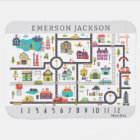 Road Map Town Monthly Milestone Boy Baby Blanket
