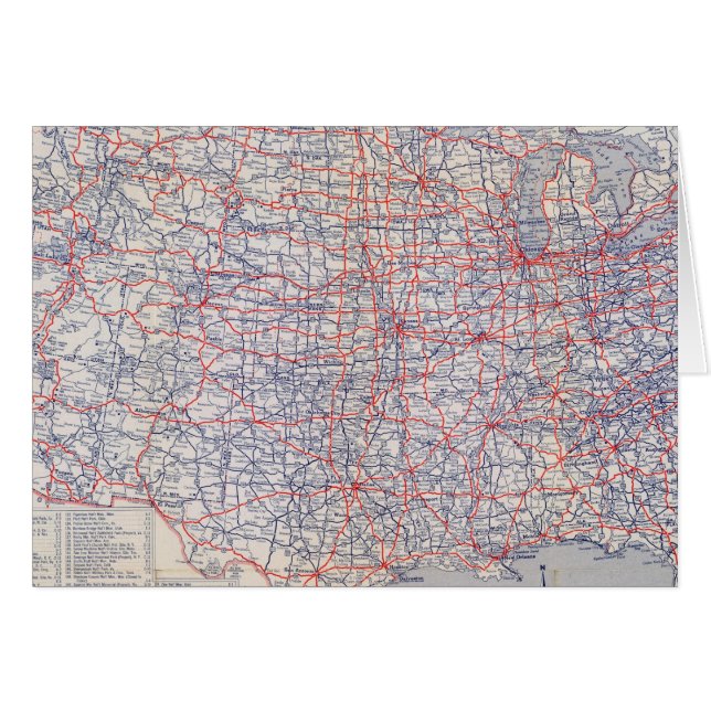 Road map United States (Front Horizontal)