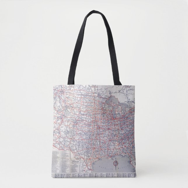 Road map United States Tote Bag (Front)
