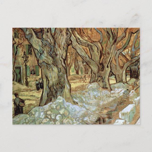 Road Menders, Vincent van Gogh Fine Art Postcard (Front)