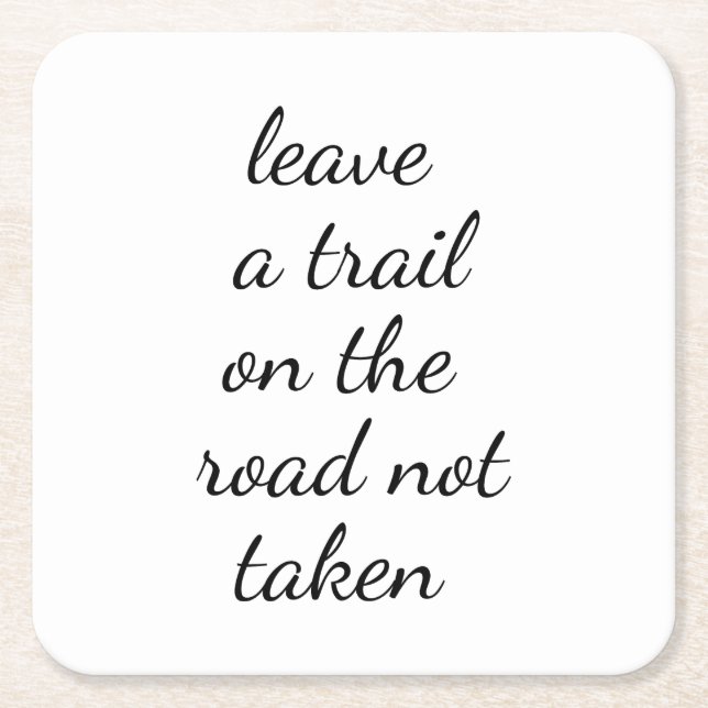 Road Not Taken Paper Coaster (Front)