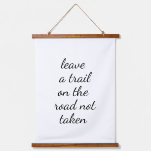 Road Not Taken Wood Topped Wall Tapestry