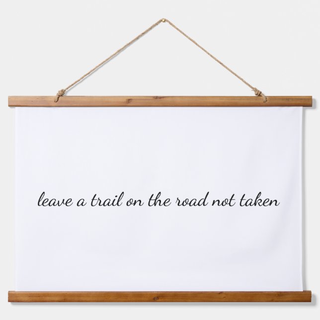 Road Not Taken Wood Topped Wall Tapestry (Front)