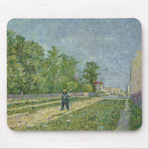Road, Peasant Shouldering Spade, Van Gogh Fine Art Mouse Mat