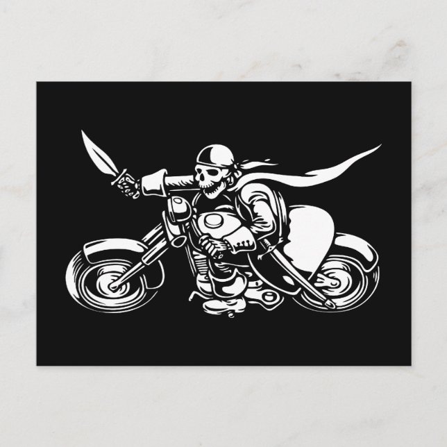 Road Pirate -bw Postcard (Front)