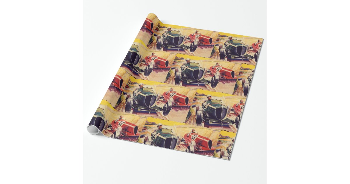 Road Racing Wrapping Paper Zazzle