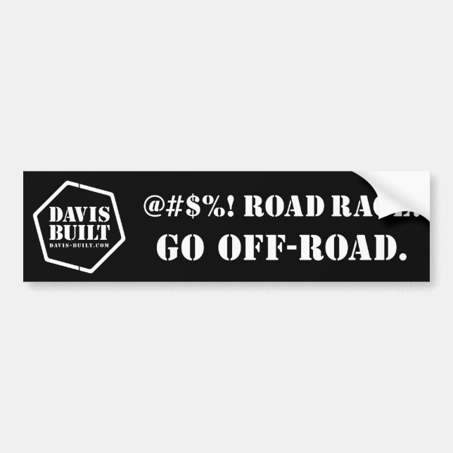 ROAD RAGE. (black) Bumper Sticker (Front)