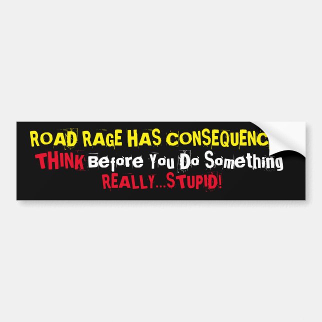 ROAD RAGE Bumper Sticker, Control Freaks driving Sticker (Front)