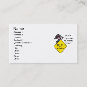 Road Rage Humour Business Card