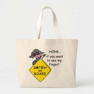 Road Rage Humour Large Tote Bag