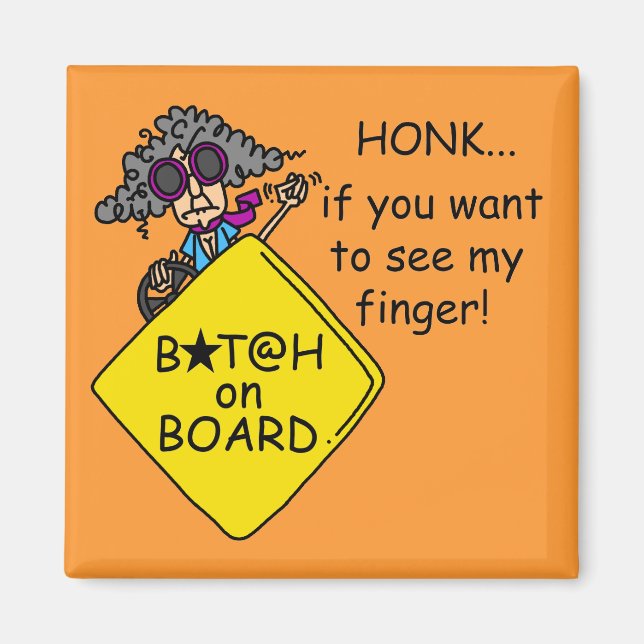 Road Rage Humour Magnet (Front)