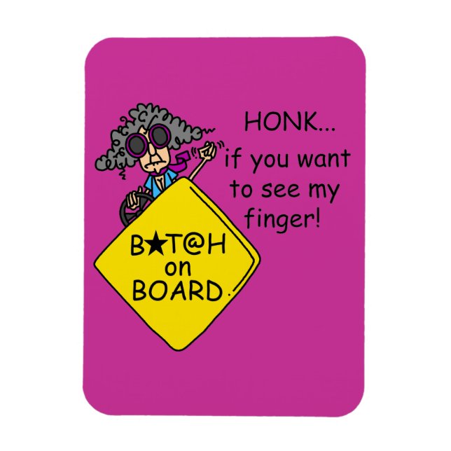 Road Rage Humour Magnet (Vertical)
