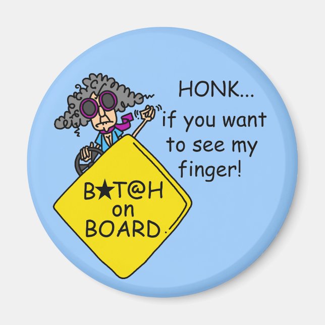 Road Rage Humour Magnet (Front)