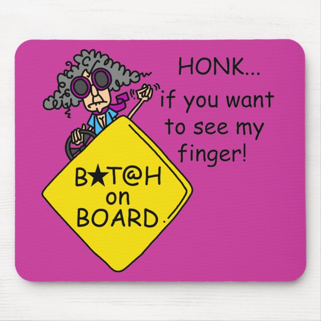 Road Rage Humour Mouse Mat (Front)