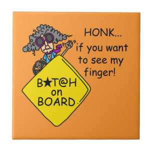 Road Rage Humour Tile