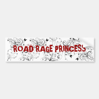 ROAD RAGE PRINCESS BUMPER STICKER