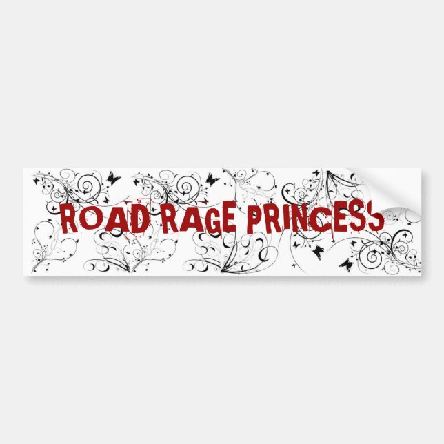 ROAD RAGE PRINCESS BUMPER STICKER (Front)