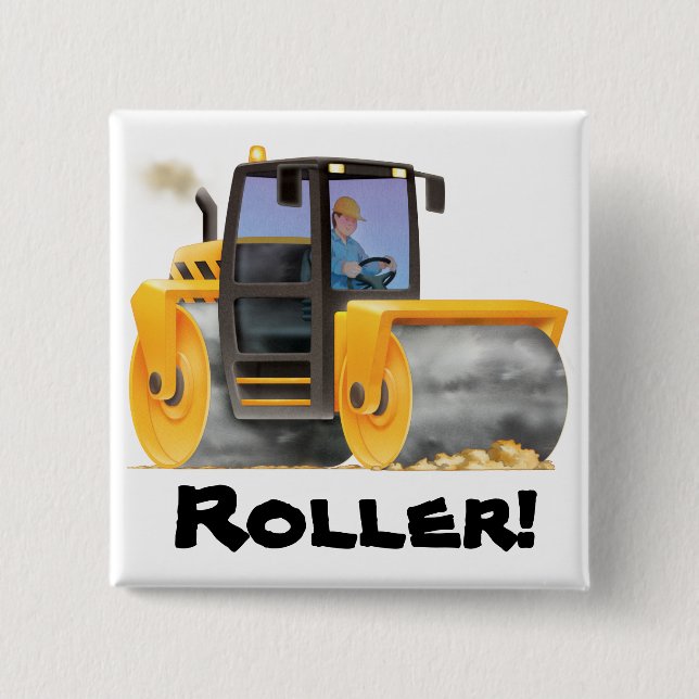 Road Roller Button Badge (Front)