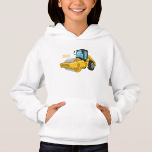 Road roller cartoon illustration