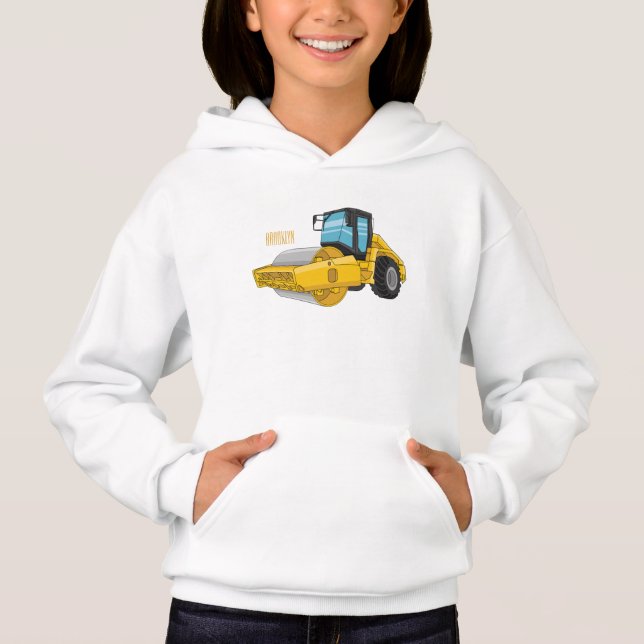 Road roller cartoon illustration (Front)