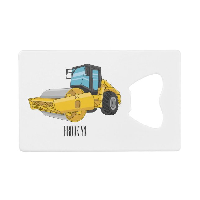Road roller cartoon illustration (Front (Horizontal))