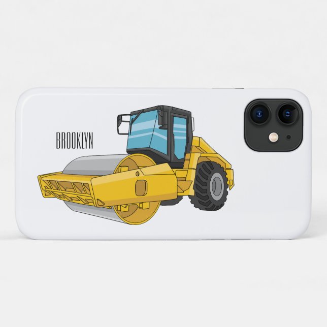 Road roller cartoon illustration Case-Mate iPhone case (Back (Horizontal))