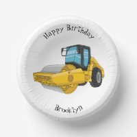 Road roller cartoon illustration