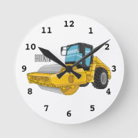Road roller cartoon illustration