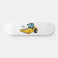 Road roller cartoon illustration