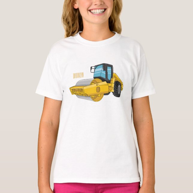 Road roller cartoon illustration T-Shirt (Front)