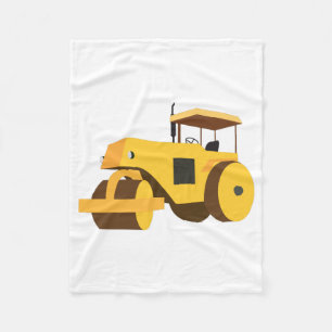 Road Roller Compactor Construction Truck Fleece Blanket