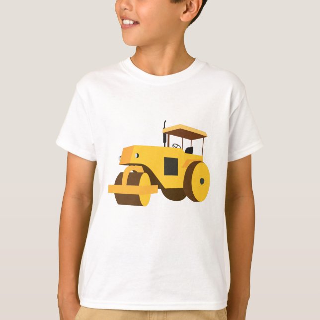 Road Roller Compactor Construction Truck T-Shirt (Front)