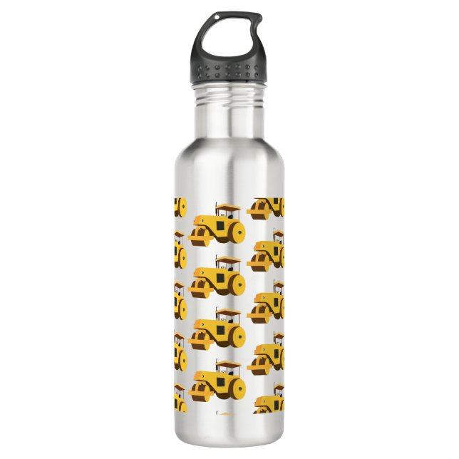 Road Roller Compactor Construction Trucks  710 Ml Water Bottle (Front)